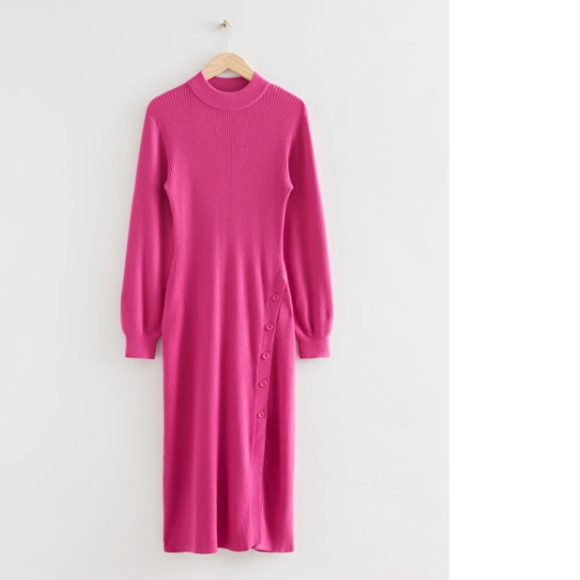 & Other Stories Dresses & Skirts - Other Stories buttoned rib knit dress